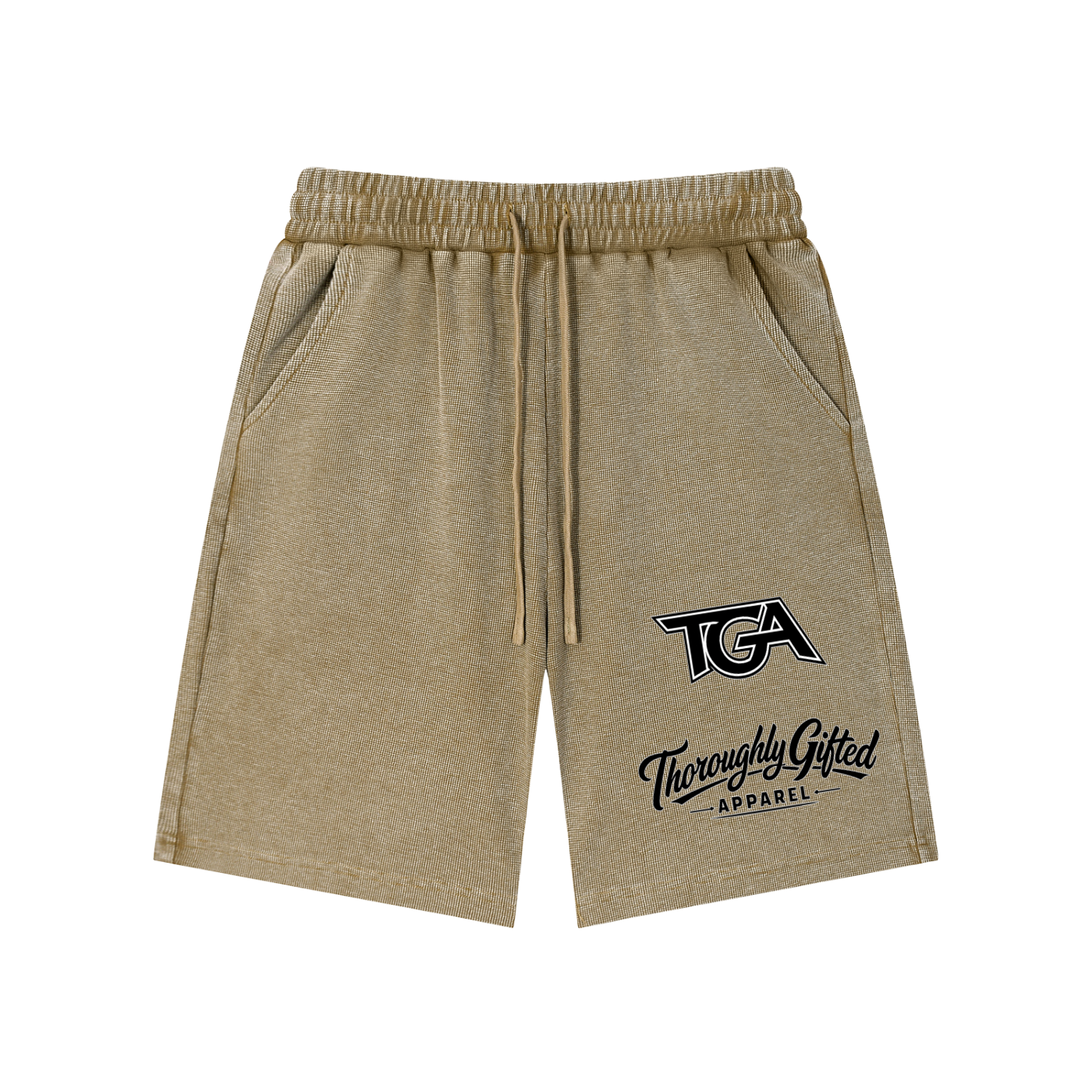 Mineral Wash Waffle Knit Shorts