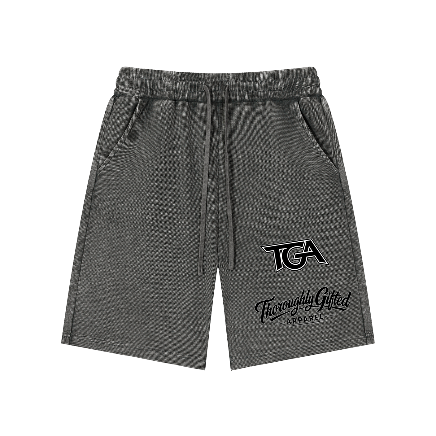 Mineral Wash Waffle Knit Shorts
