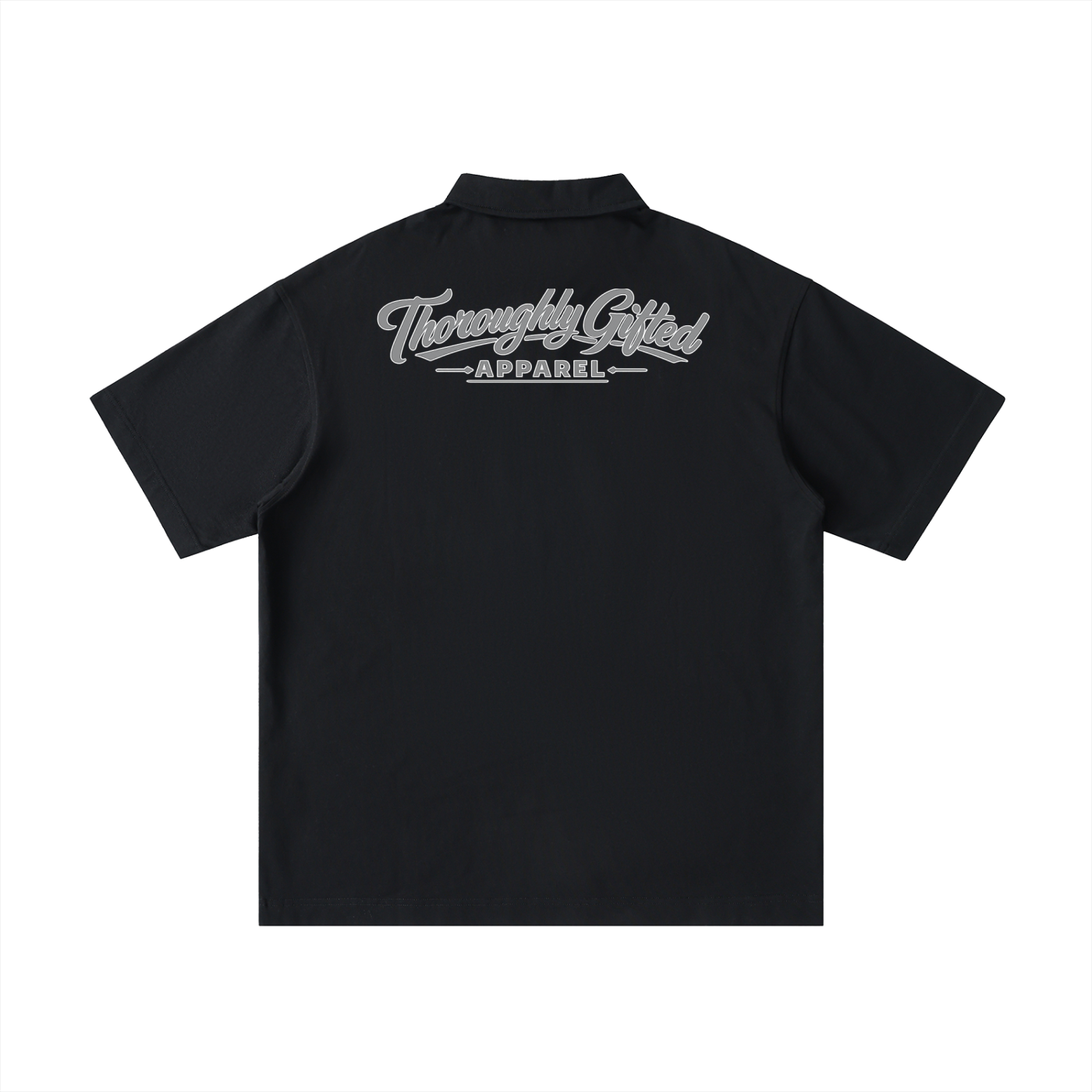 Loose Cotton Short-Sleeve Polo Shirt