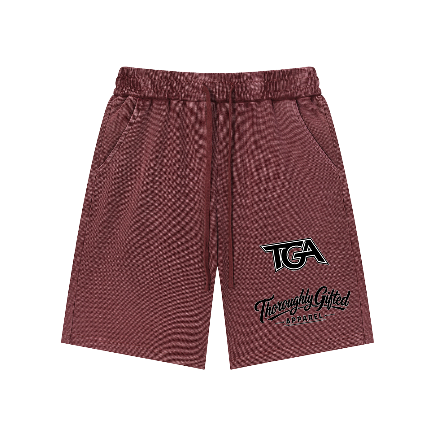 Mineral Wash Waffle Knit Shorts