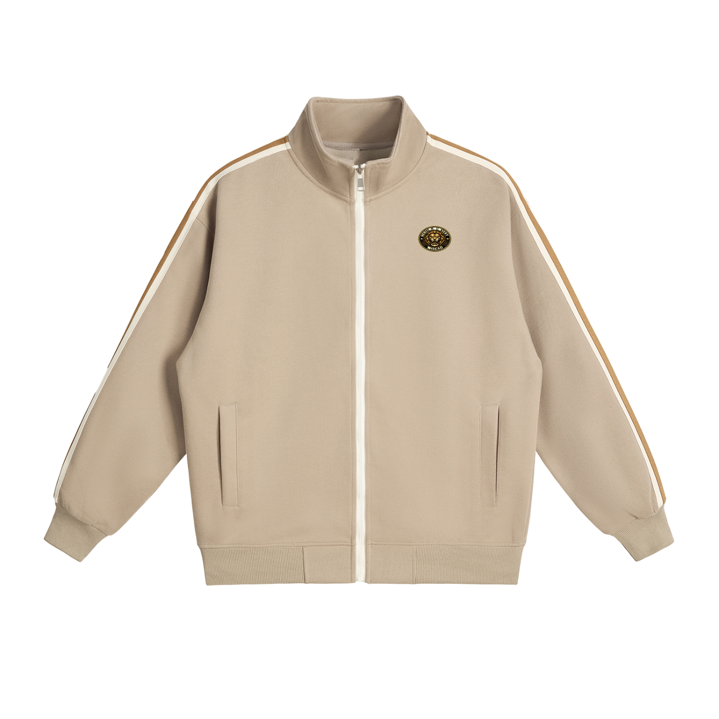 Contrast Side-Stripe Stand Collar  Jacket
