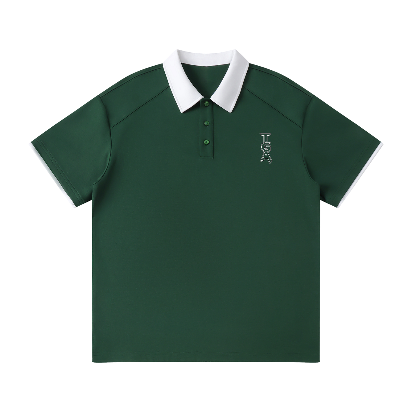 Contrast Collar Raglan Polo Shirt