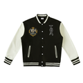 Two-Tone Fleeced Varsity Jacket