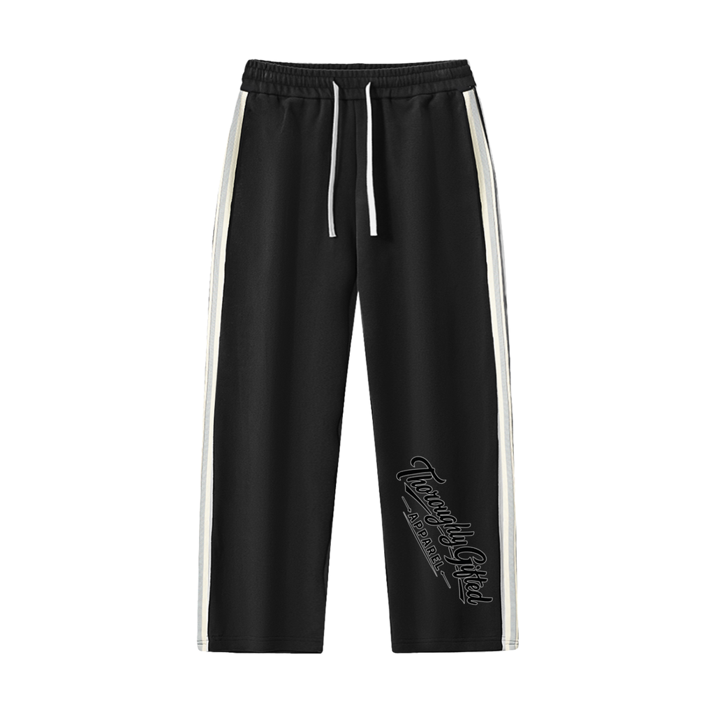 Contrast Side-Stripe Straight-Leg  Pants
