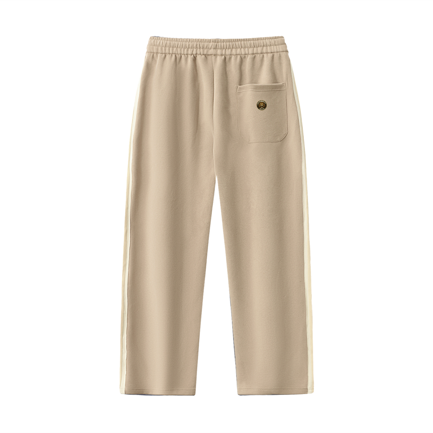 Contrast Side-Stripe Straight-Leg  Pants