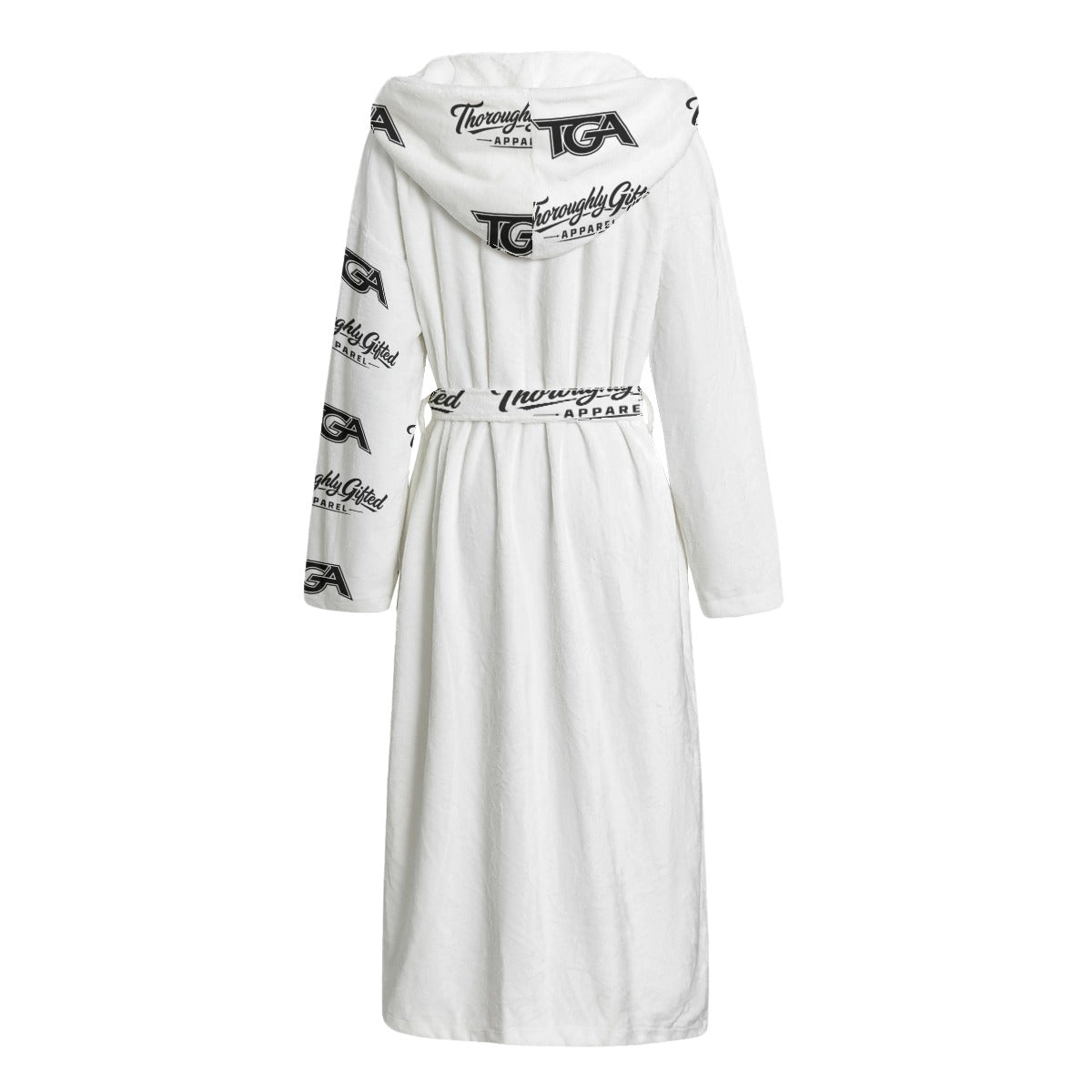 All-Over Print Unisex Flannel Hooded bathrobe