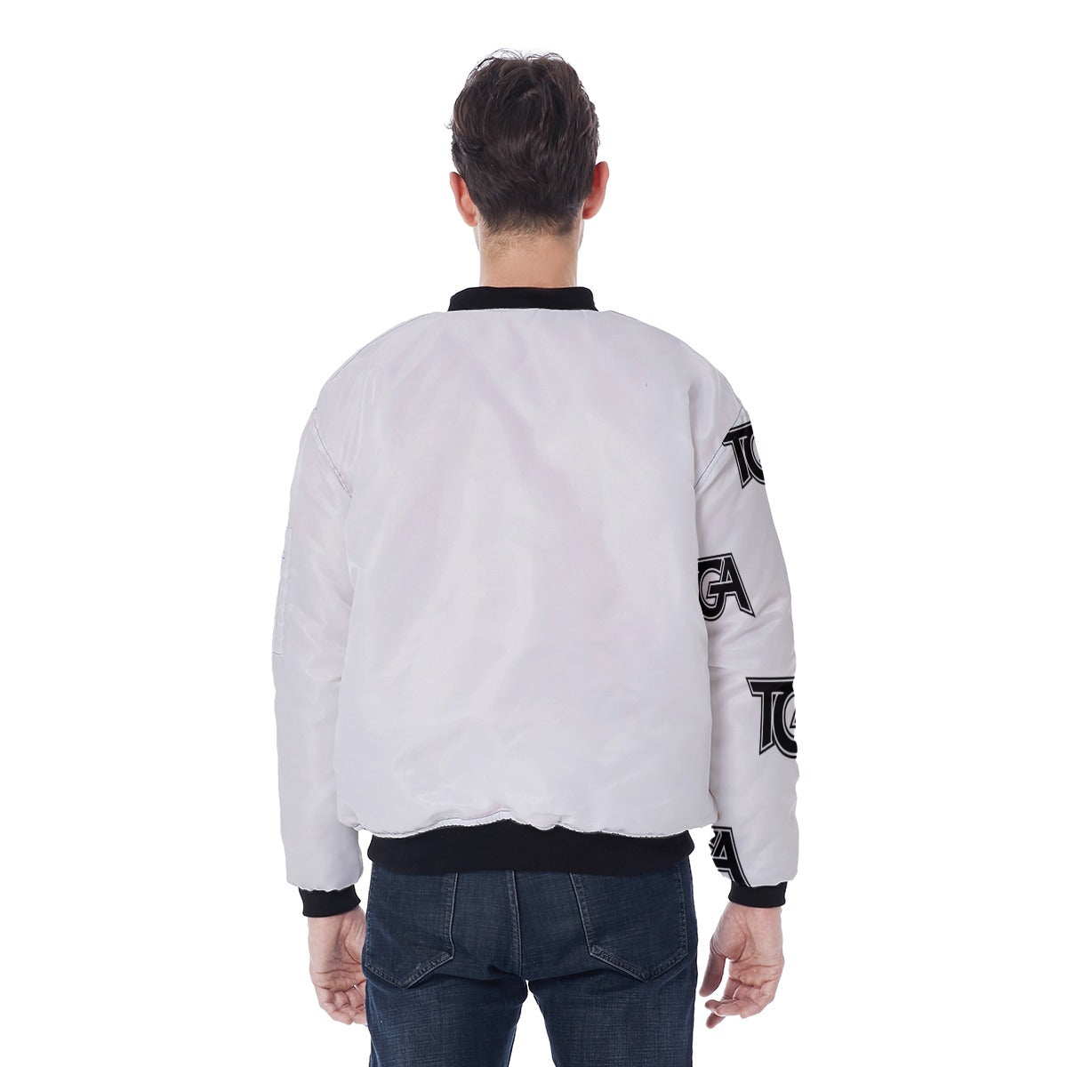 All-Over Print Men's Jacket With Sleeve Pocket