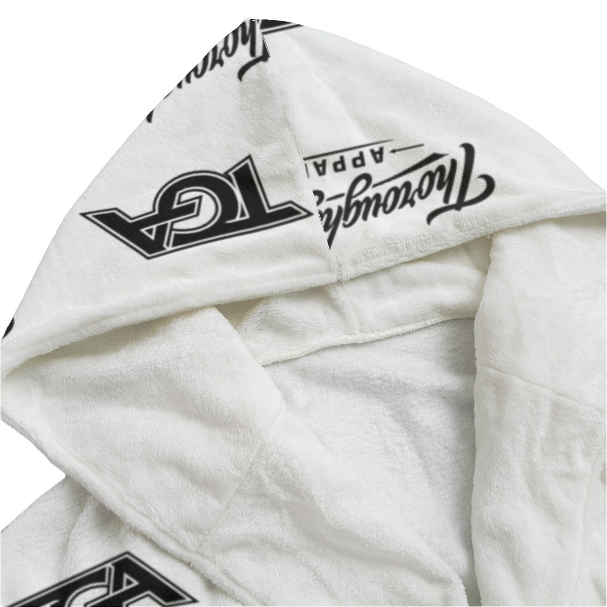 All-Over Print Unisex Flannel Hooded bathrobe