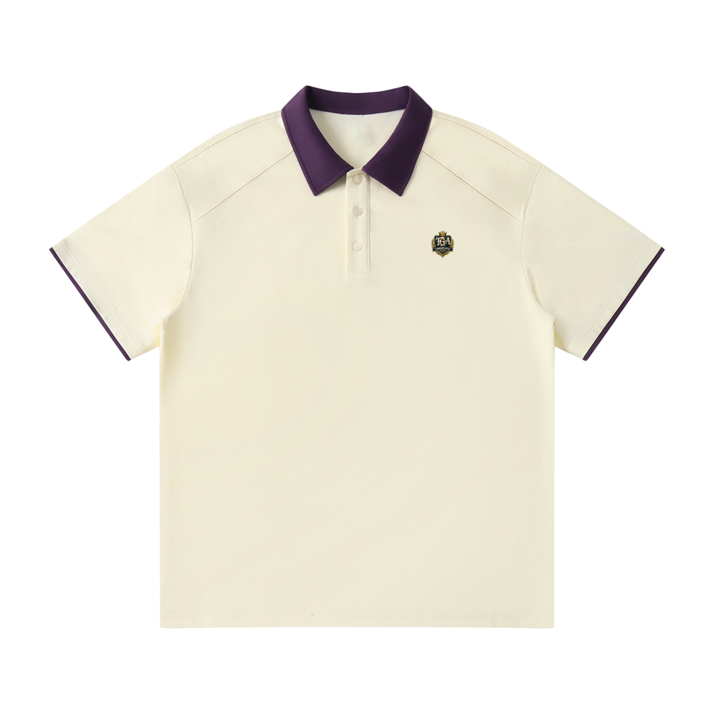 Contrast Collar Raglan Polo Shirt