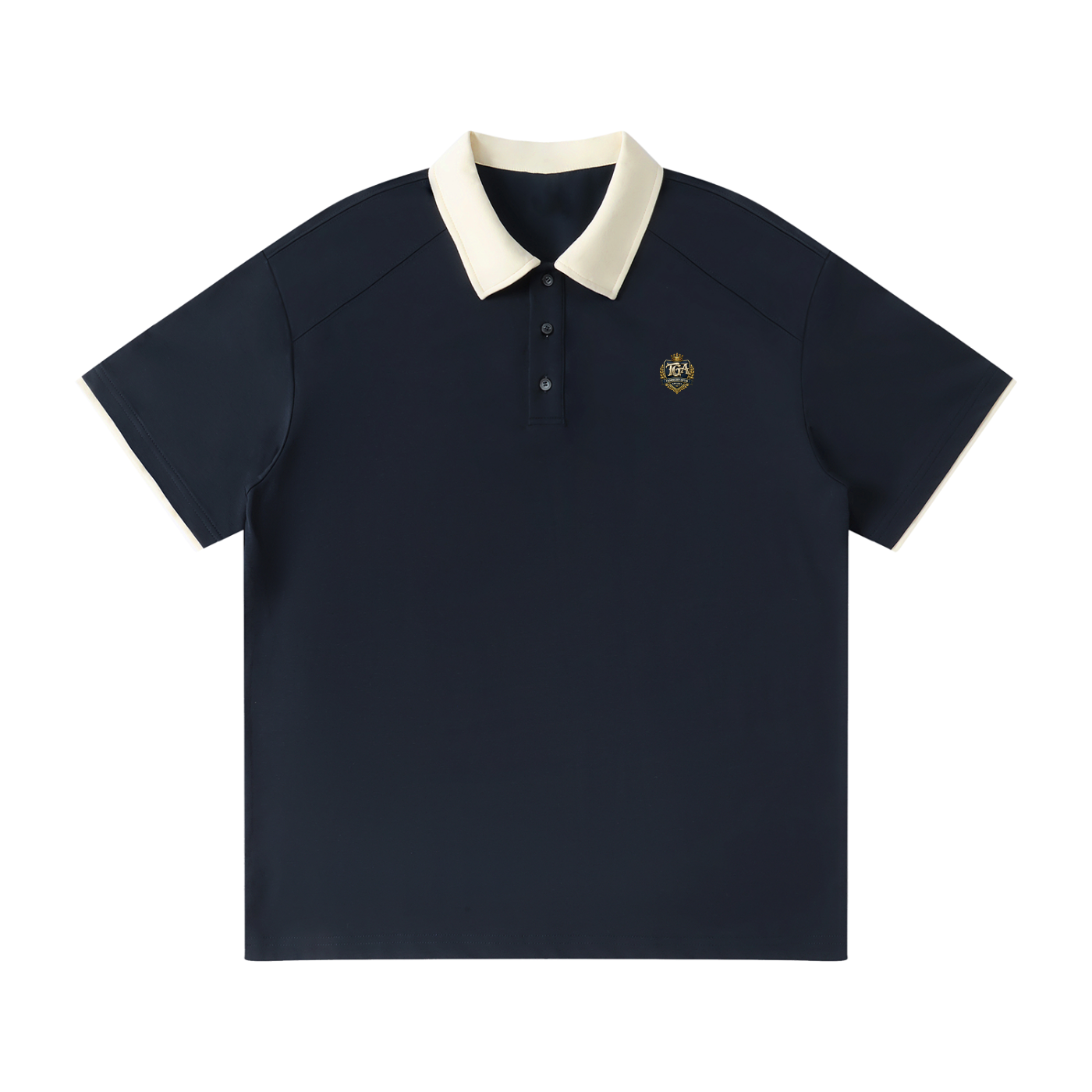 Contrast Collar Raglan Polo Shirt