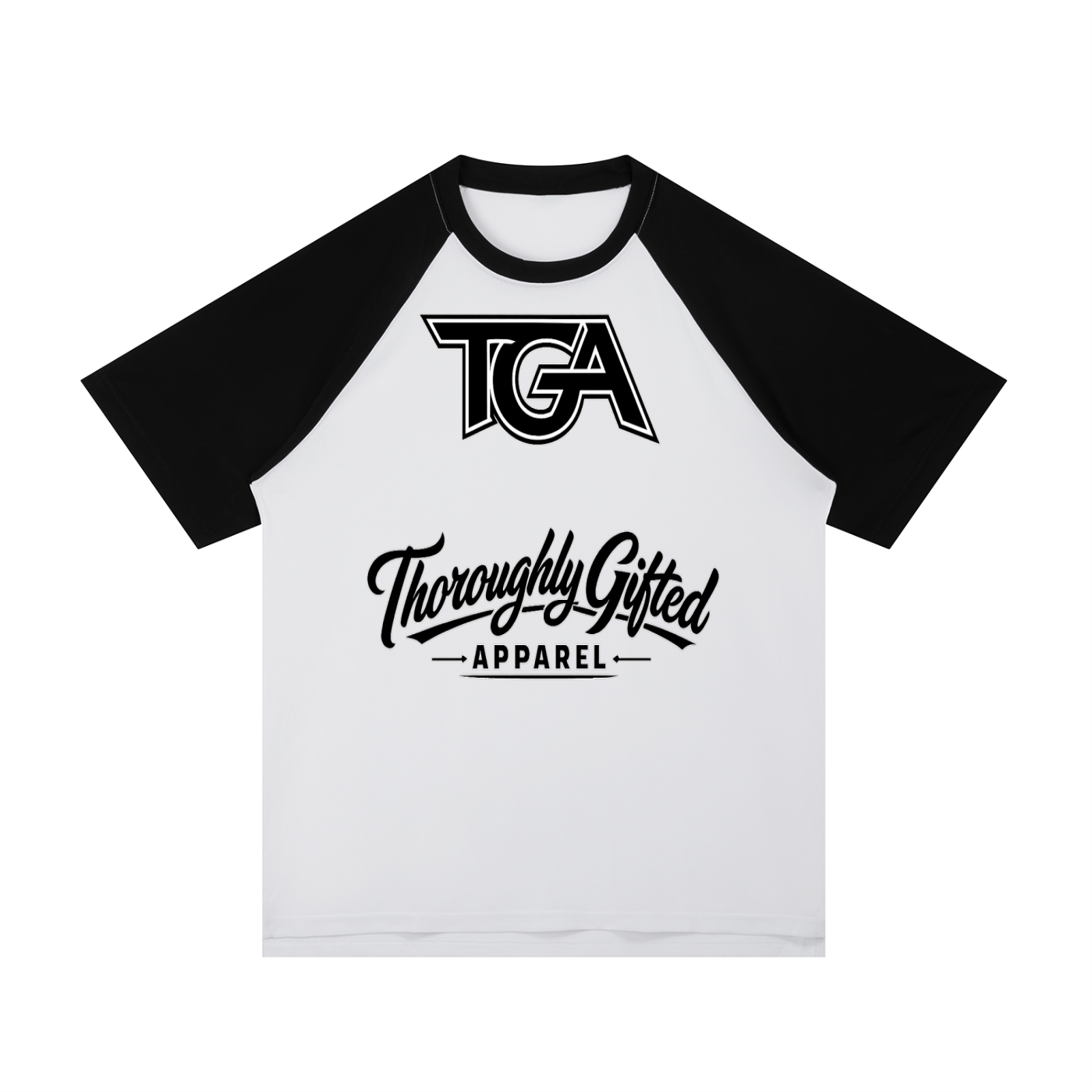 Contrast Raglan Sleeve Mesh T-Shirt