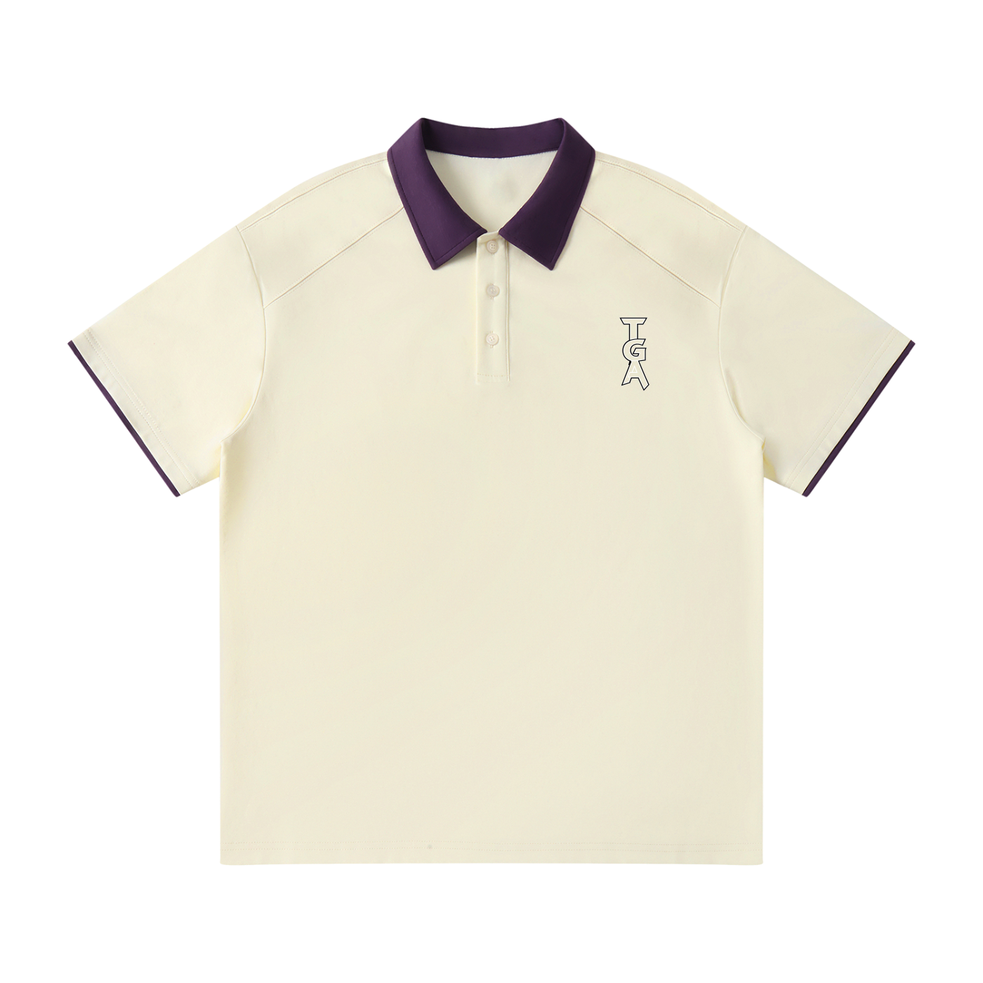 Contrast Collar Raglan Polo Shirt