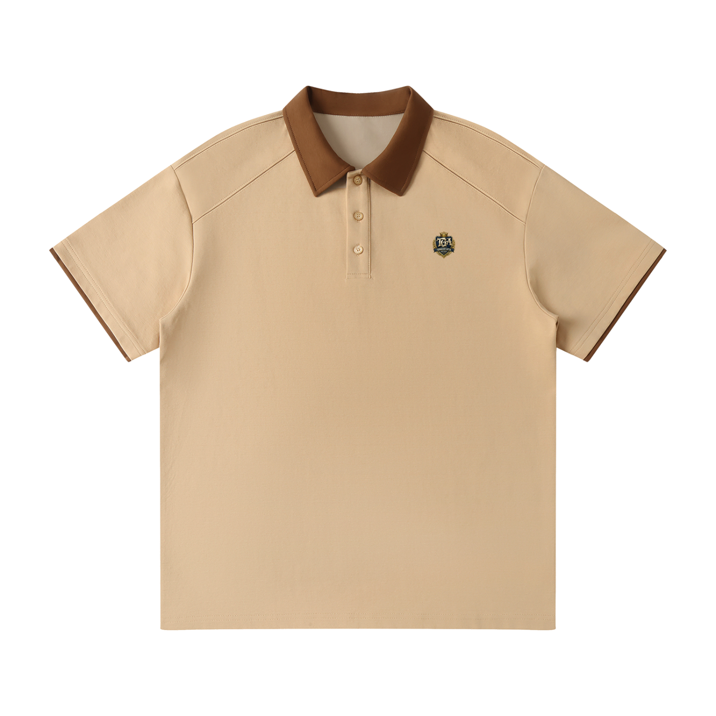 Contrast Collar Raglan Polo Shirt