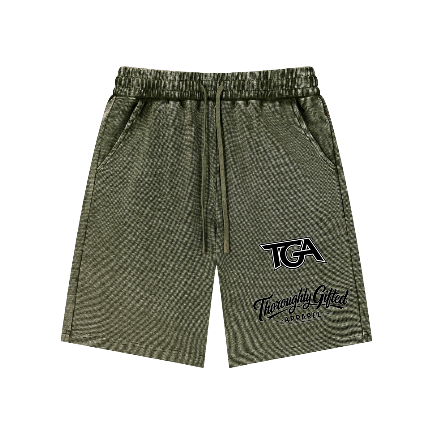 Mineral Wash Waffle Knit Shorts