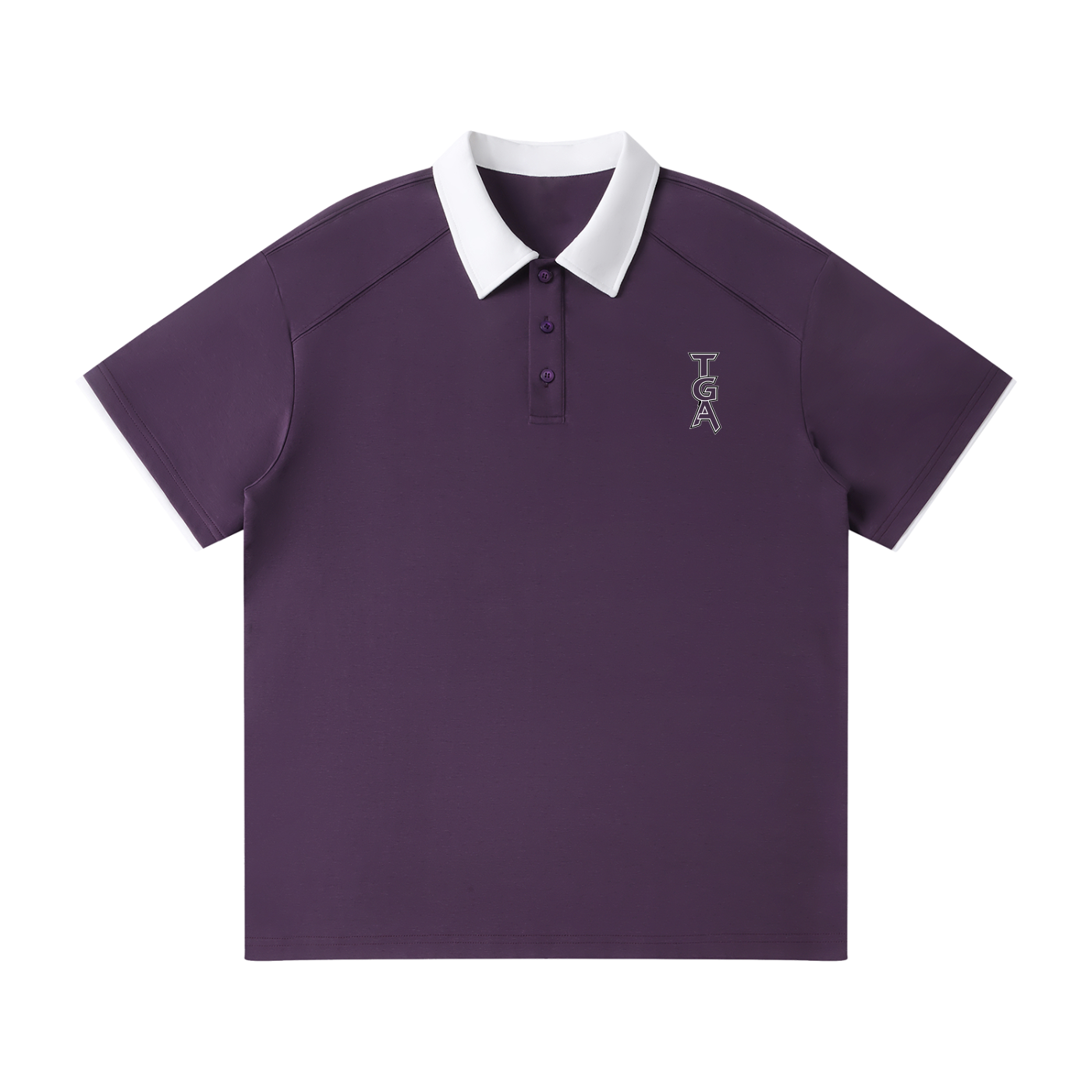 Contrast Collar Raglan Polo Shirt