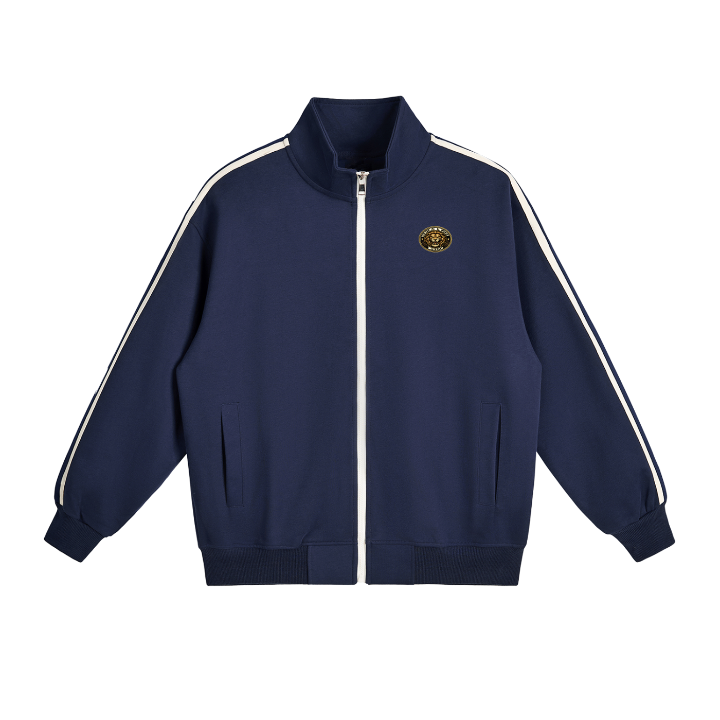 Contrast Side-Stripe Stand Collar  Jacket