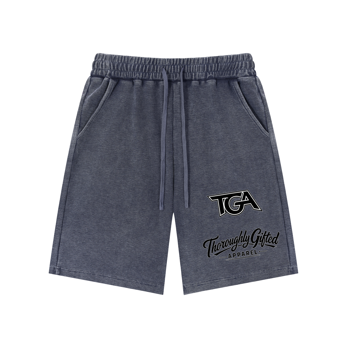 Mineral Wash Waffle Knit Shorts