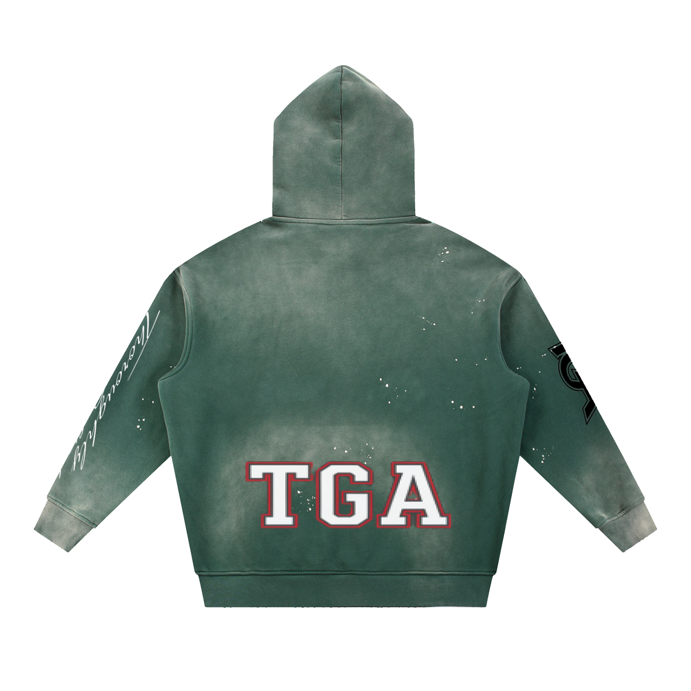 Vintage Washed Frayed Fleece Hoodie