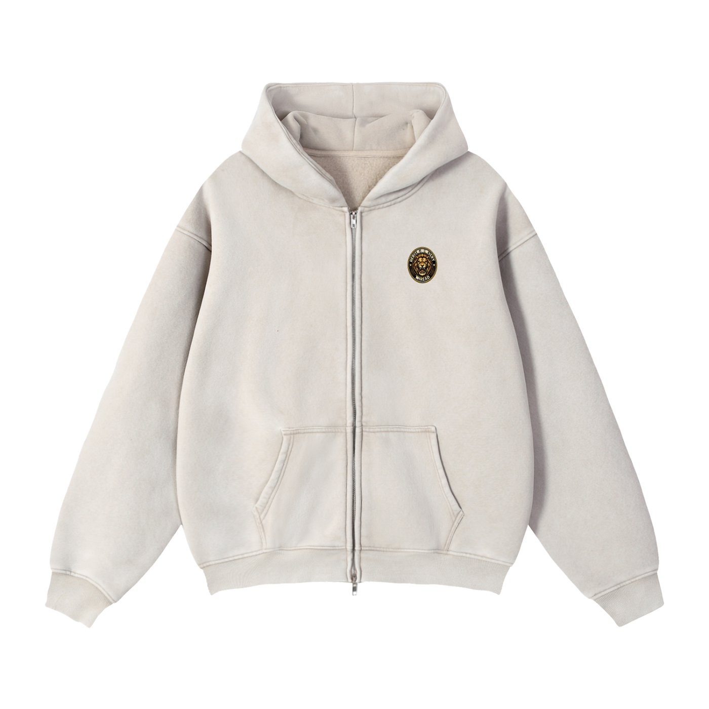 Zip-Through Boxy Fleece Hoodie
