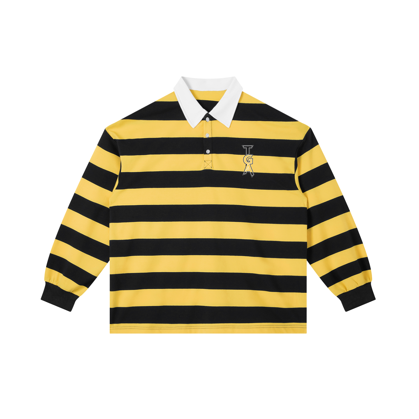 Color Block Stripe Polo Shirt