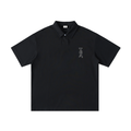 Loose Cotton Short-Sleeve Polo Shirt