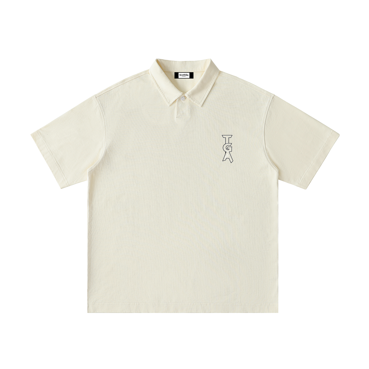 Loose Cotton Short-Sleeve Polo Shirt