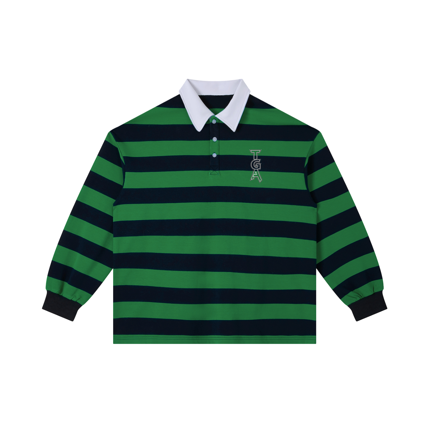 Color Block Stripe Polo Shirt