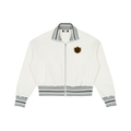 Striped Rib Collar Zip Jacket