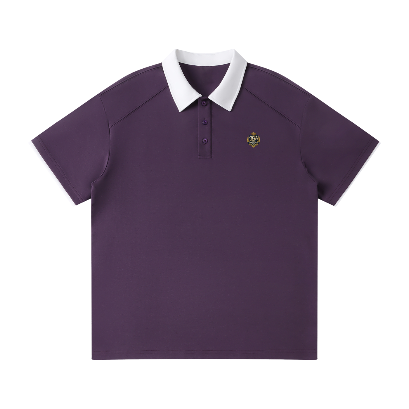 Contrast Collar Raglan Polo Shirt