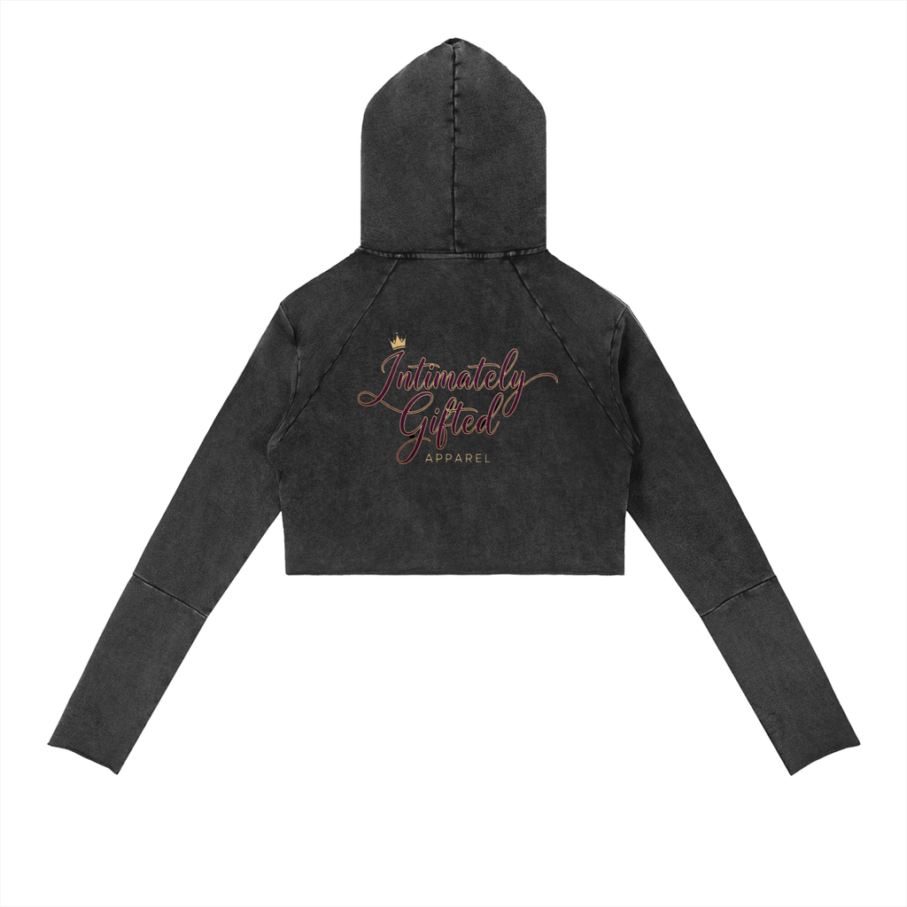 Vintage Washed Raw Edge Hoodie