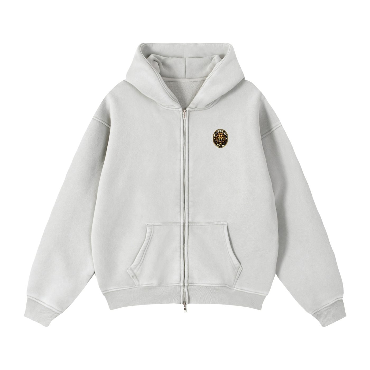 Zip-Through Boxy Fleece Hoodie