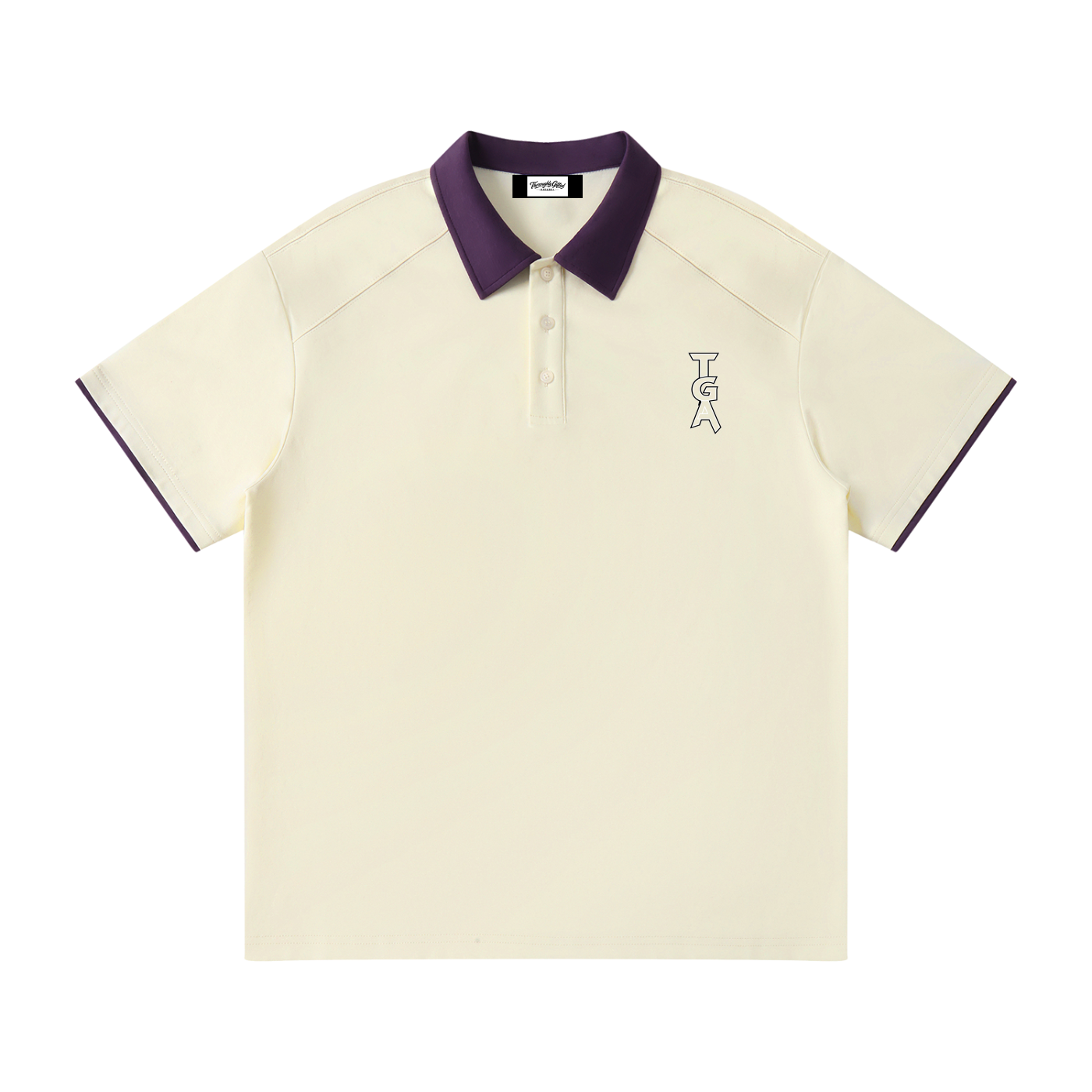 Contrast Collar Raglan Polo Shirt