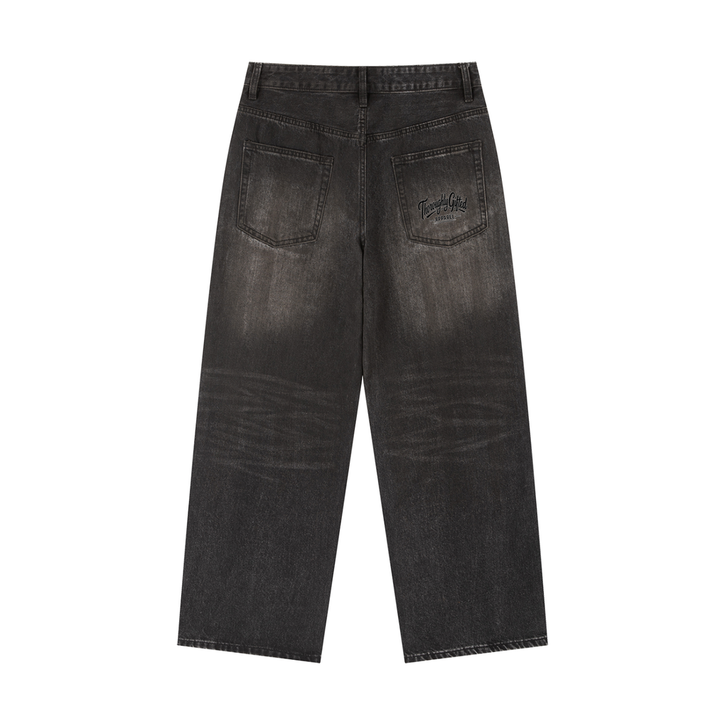 Vintage Wash Heavyweight Denim Jeans