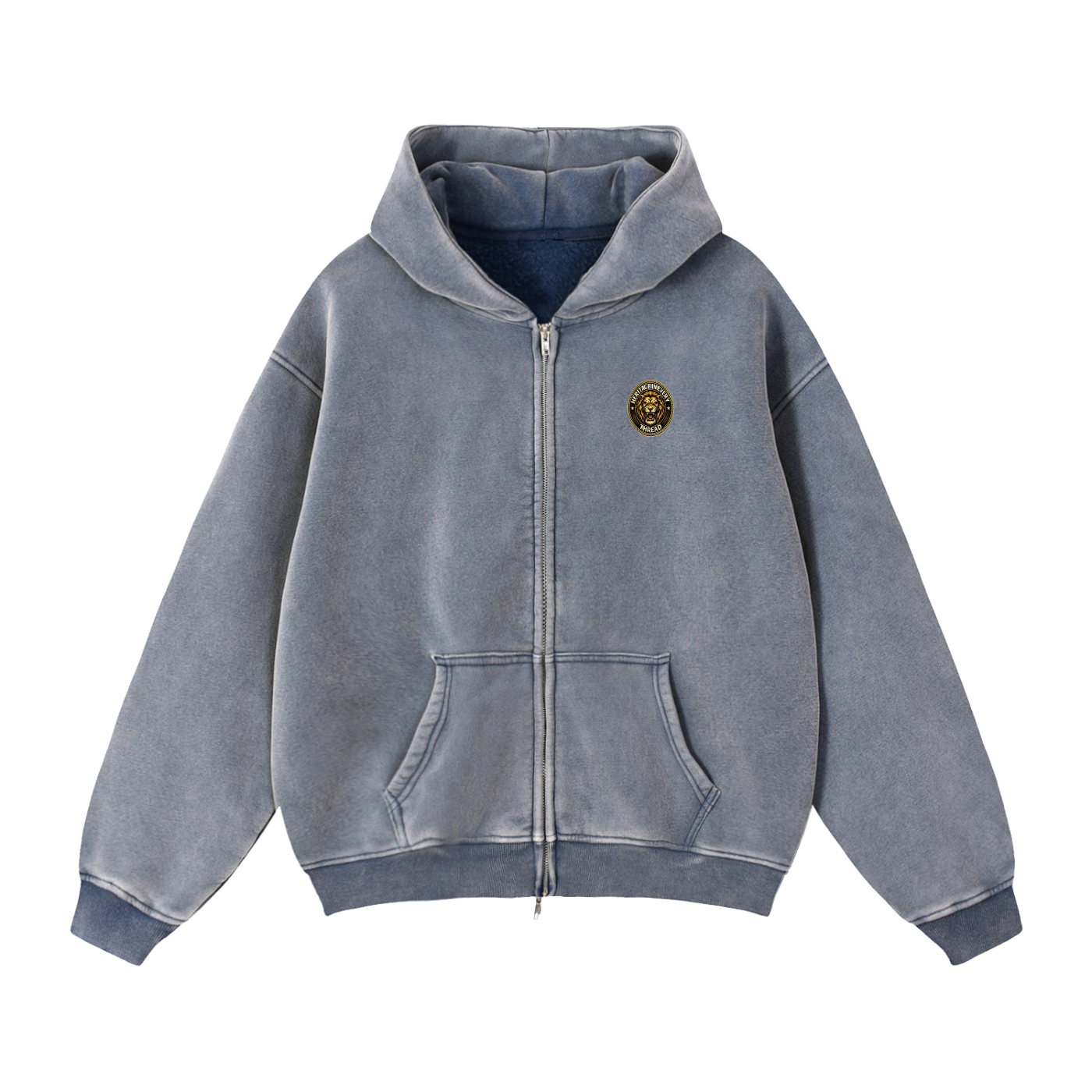 Zip-Through Boxy Fleece Hoodie