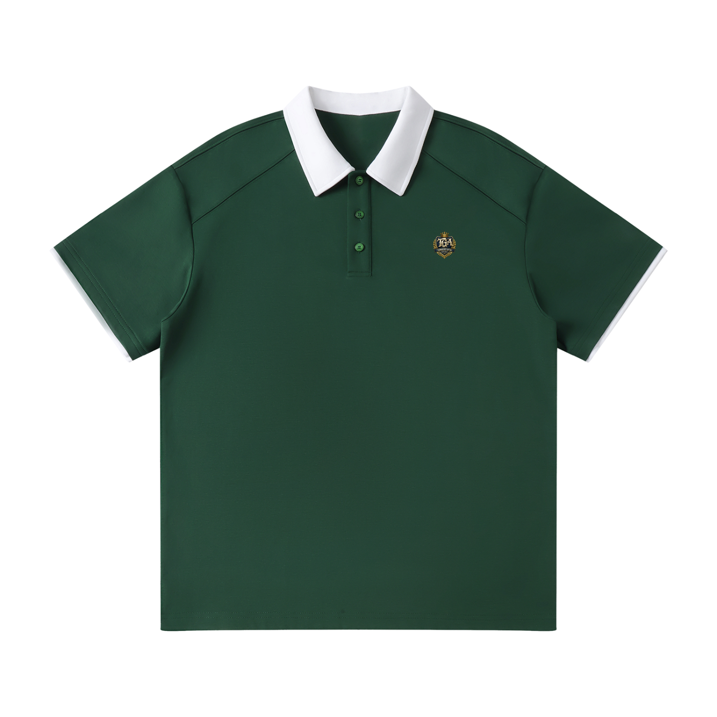 Contrast Collar Raglan Polo Shirt