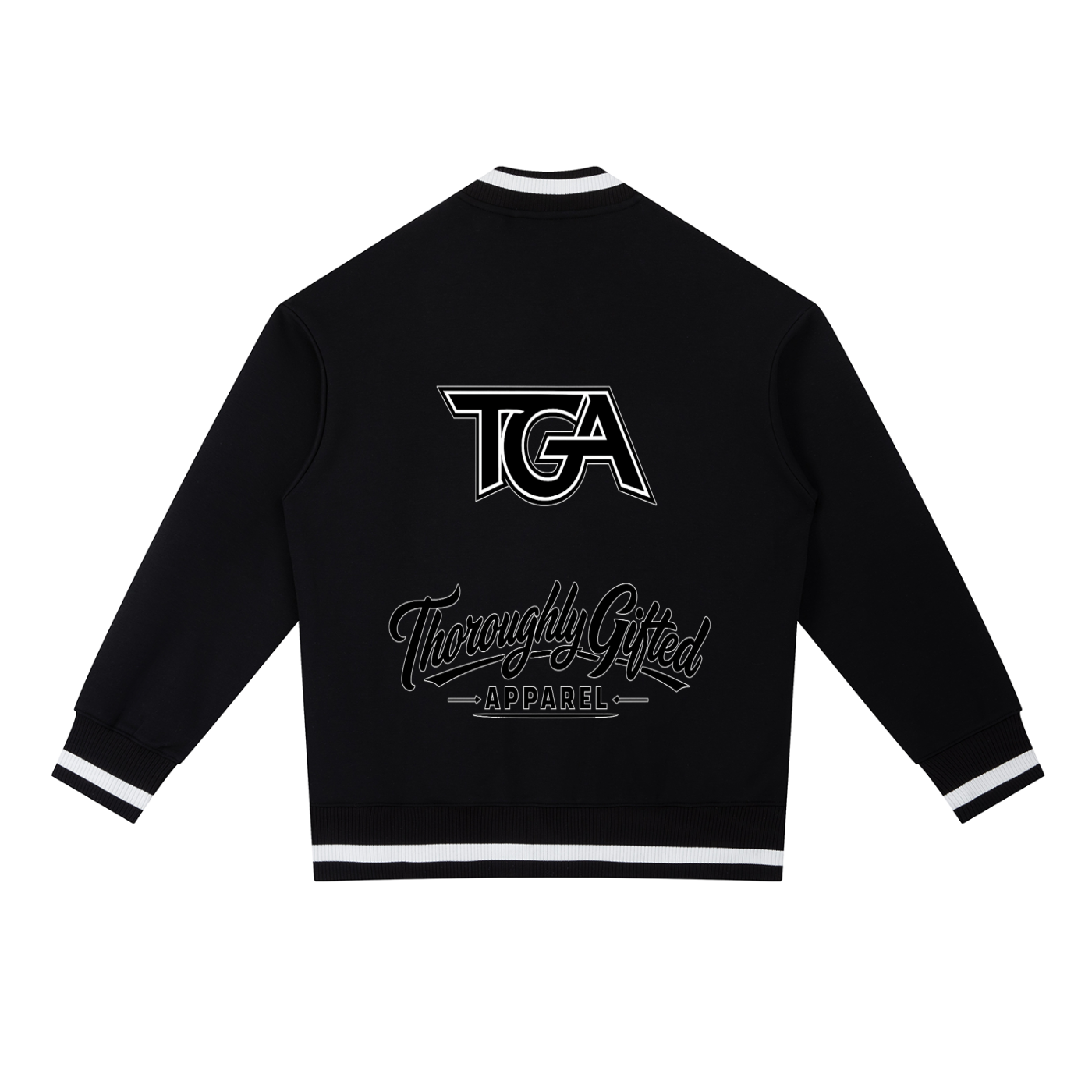 Contrast Piping Zip Bomber Jacket