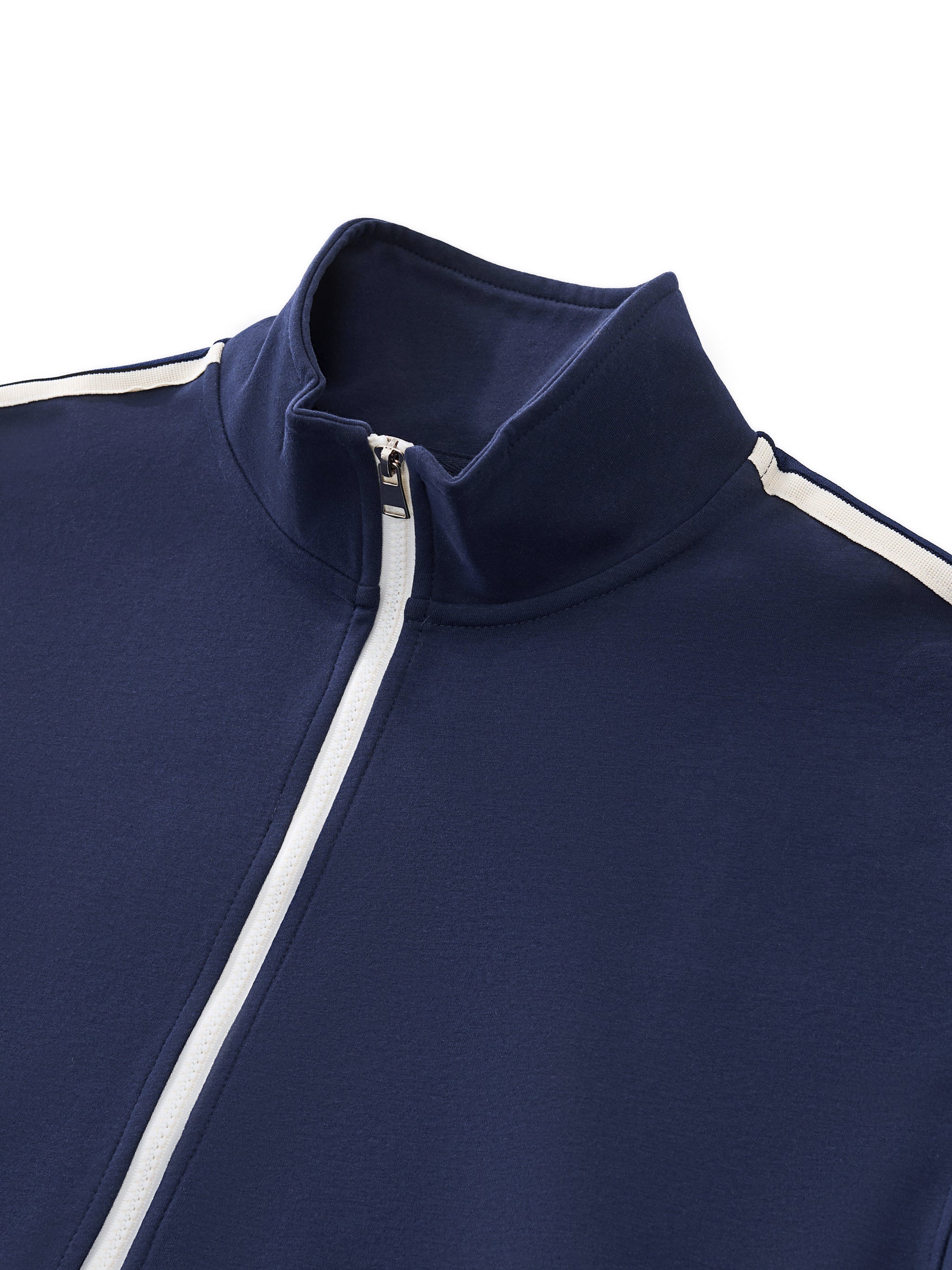 Contrast Side-Stripe Stand Collar  Jacket