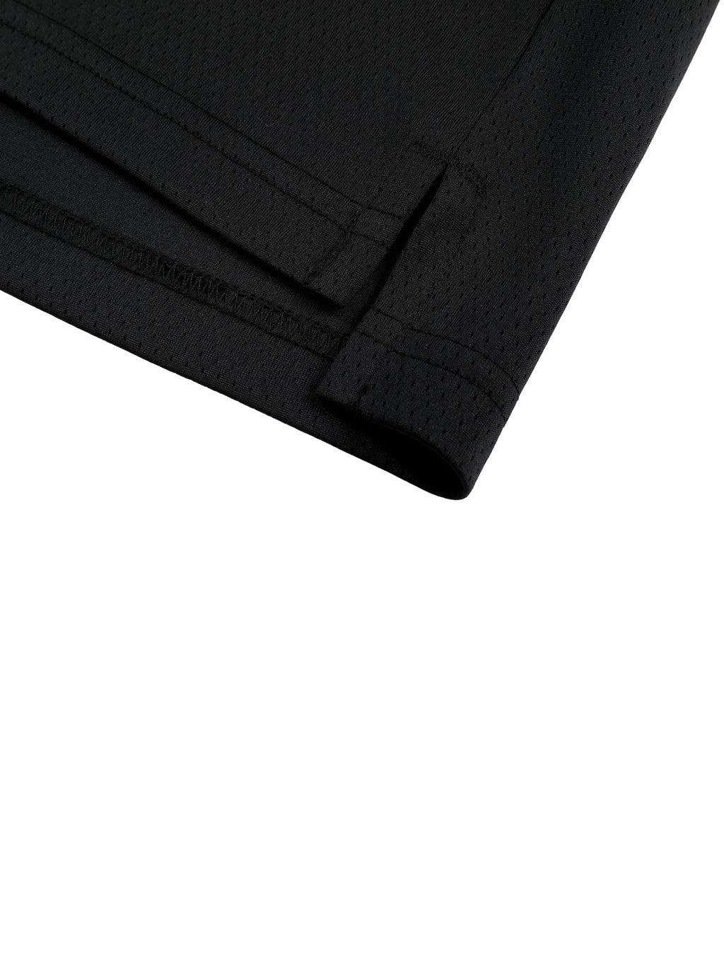 Contrast Raglan Sleeve Mesh T-Shirt